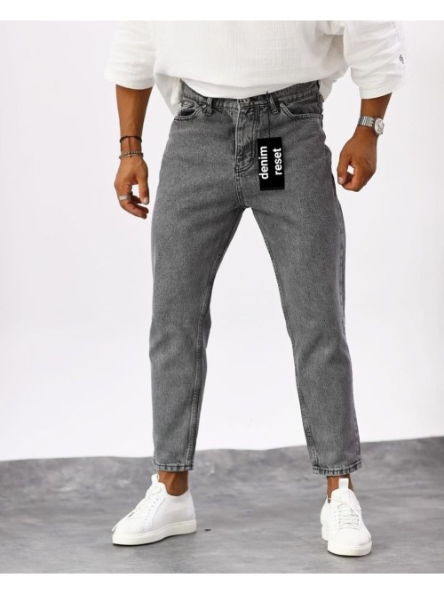 Ανδρικό Τζιν Slim Fit Γκρι - 002