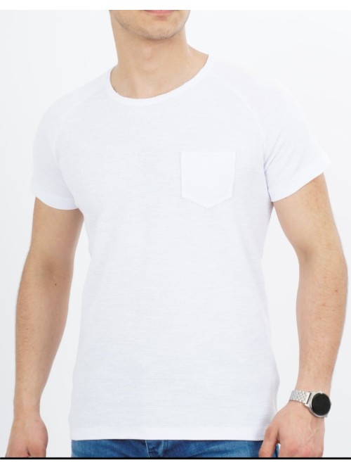 Ανδρικό T-Shirt Βαμβακερό Άσπρο - 025