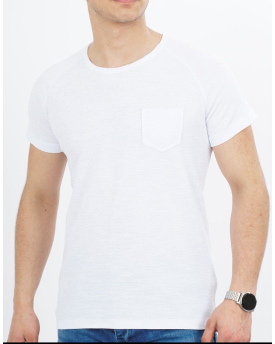 Ανδρικό T-Shirt Βαμβακερό Άσπρο - 025