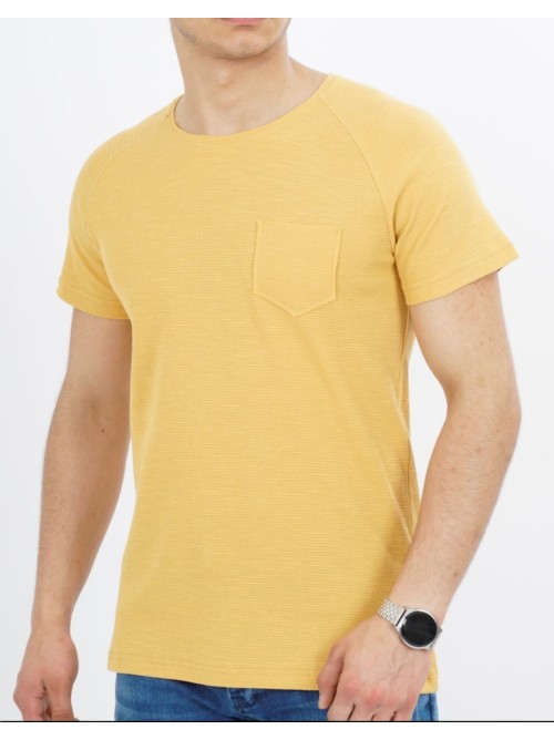 Ανδρικό T-Shirt Βαμβακερό Κίτρινο - 027