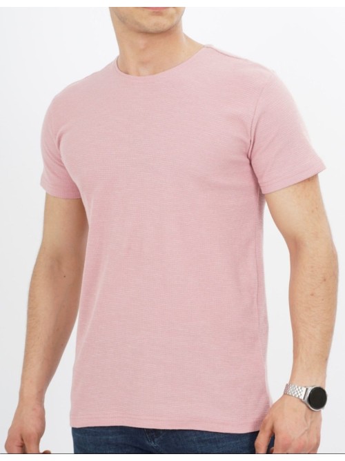 Ανδρικό T-Shirt Βαμβακερό Ροζ - 032