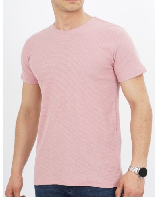 Ανδρικό T-Shirt Βαμβακερό Ροζ - 032