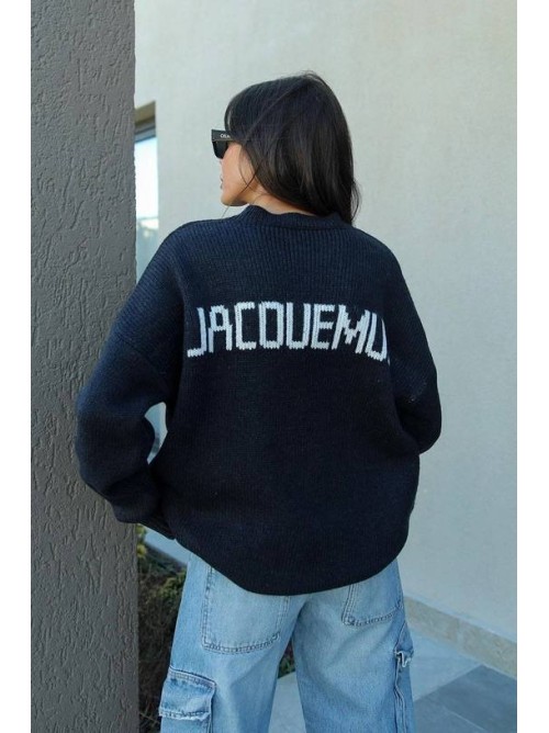 Oversized Πουλόβερ Σκούρο Μπλε - 135