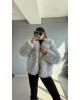 Luna Grey Faux Fur Jacket- 375