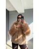 Camel Luxe Faux Fur Jacket -376