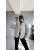 Luna Grey Faux Fur Jacket- 375