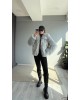 Luna Grey Faux Fur Jacket- 375