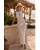 Isla Crochet Maxi Beach Dress – Λευκό- 407