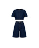 Denim Σετ με Cropped Top & Bermuda Σορτς- 422