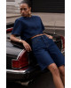 Denim Σετ με Cropped Top & Bermuda Σορτς- 422