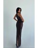 Shimmer Halter Bodycon Gown- 341