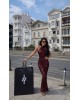 Merlot Sparkle Maxi Dress – Λαμπερό Μaxi Φόρεμα Παγιέτας- 339