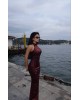 Merlot Sparkle Maxi Dress – Λαμπερό Μaxi Φόρεμα Παγιέτας- 339