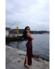 Merlot Sparkle Maxi Dress – Λαμπερό Μaxi Φόρεμα Παγιέτας- 339