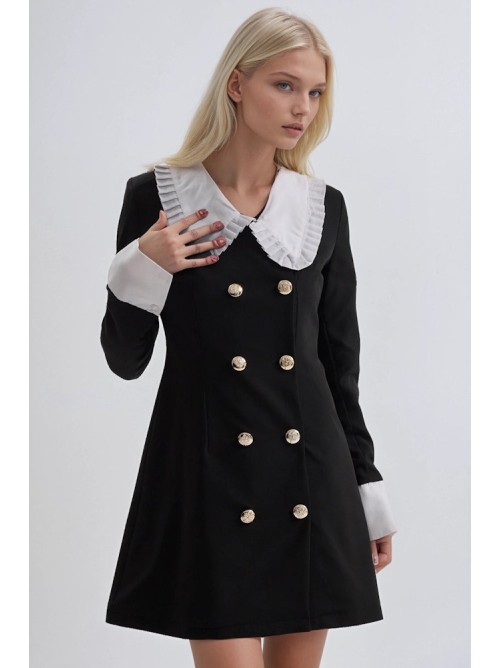 Noir Élégance Mini Dress- 379