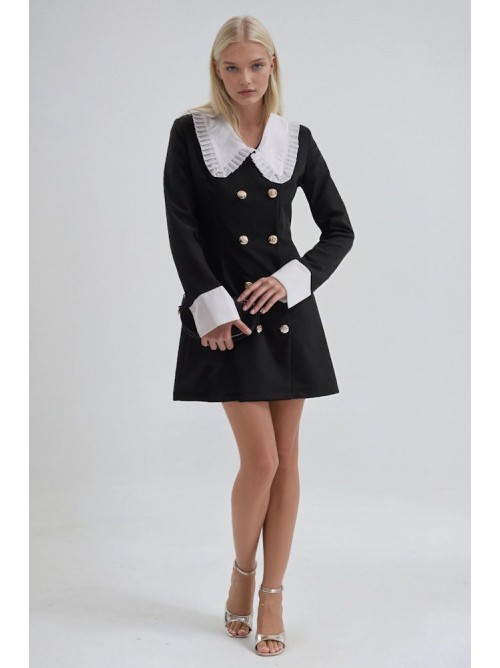 Noir Élégance Mini Dress- 379