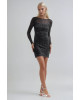 Midnight Sparkle Mini Dress- 403