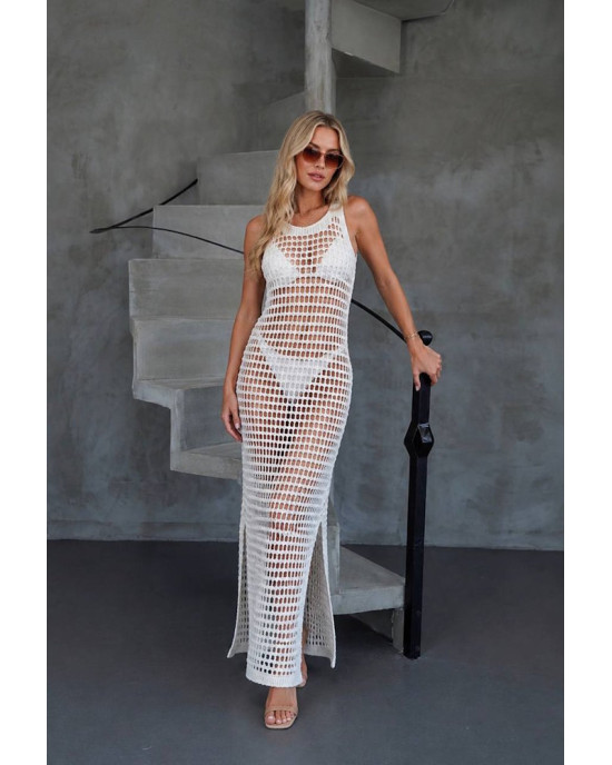 Selene Blanc Premium Crochet Beach Dress- 410