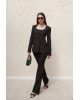 Μαύρο Γυναικείο Κοστούμι Elegant Slim Fit- 392