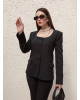 Μαύρο Γυναικείο Κοστούμι Elegant Slim Fit- 392