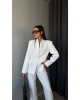 Λευκό Κοστούμι Γυναικείο Elegant Chic- 390